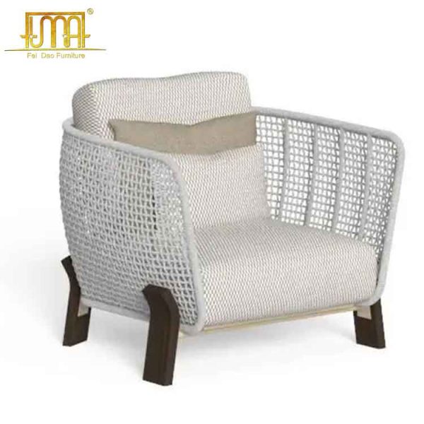 Gray wicker outdoor sofa