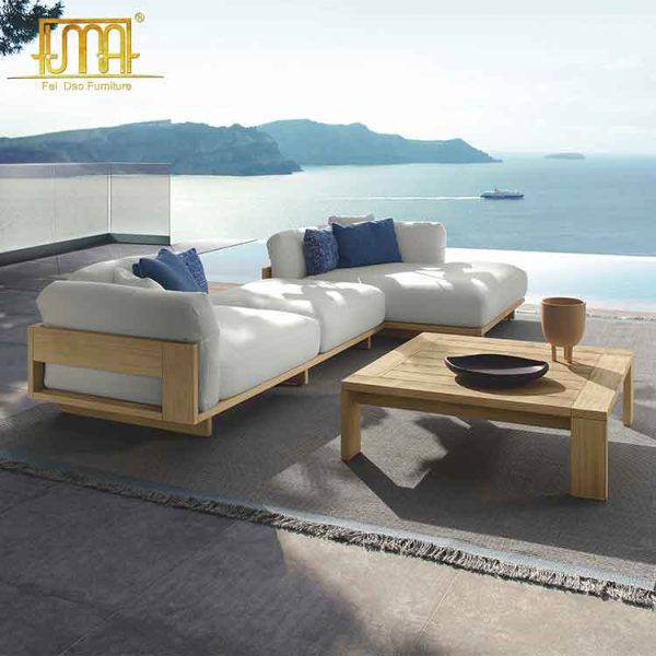 Wooden sofa outdoor