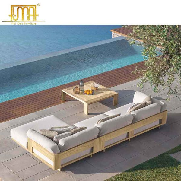 Wooden sofa outdoor