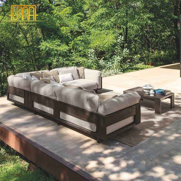 Wooden sofa outdoor