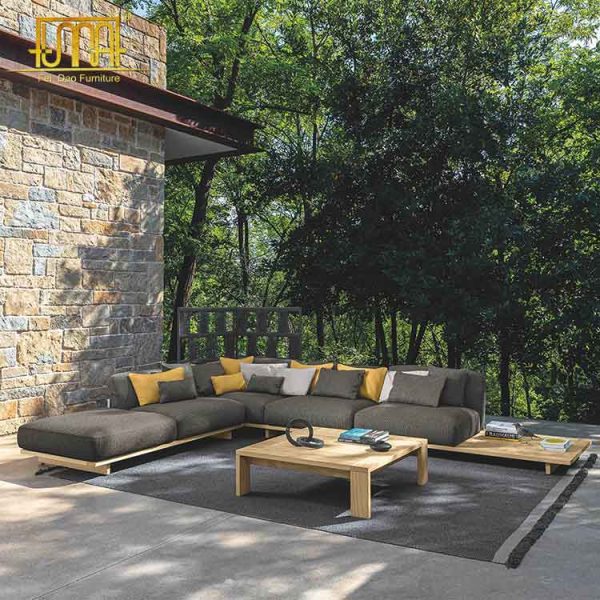 Wooden sofa outdoor