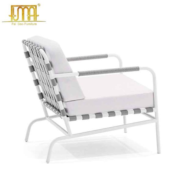 White outdoor sofas