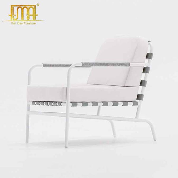 White outdoor sofas