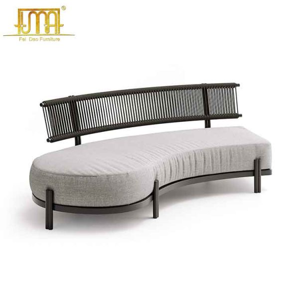 Curved modular sofa