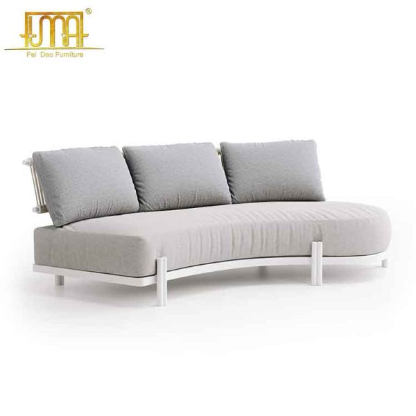 Curved modular sofa