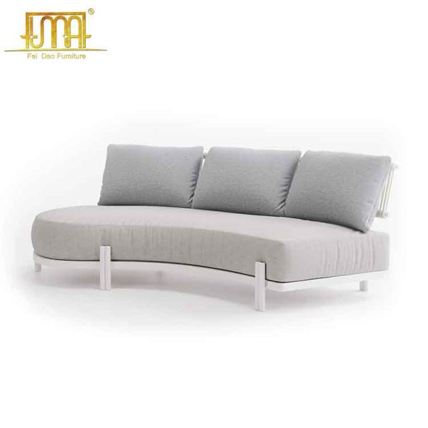 Curved outdoor sofas
