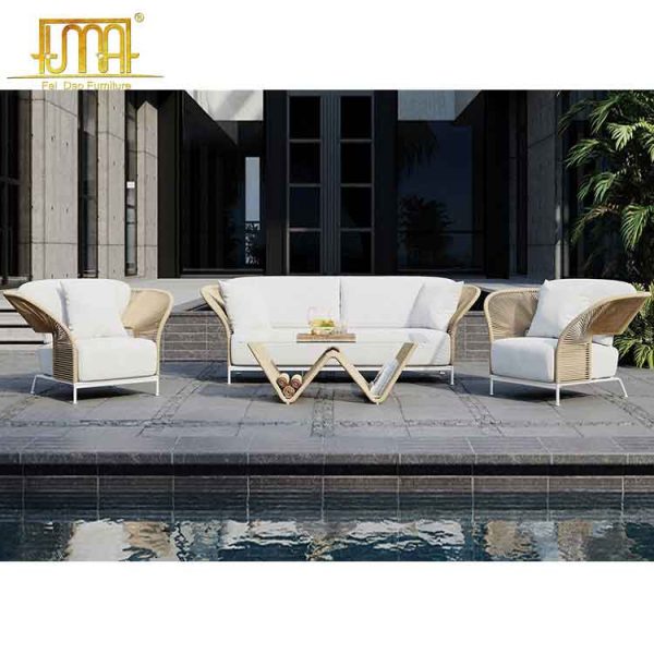 White outdoor sofa set