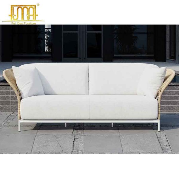 Metal frame outdoor sofa