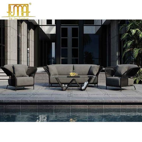 Fabric outdoor sofa set