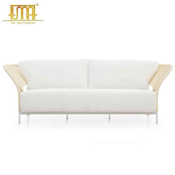 Metal frame outdoor sofa