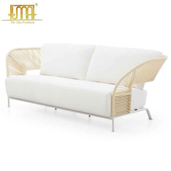 Metal frame outdoor sofa