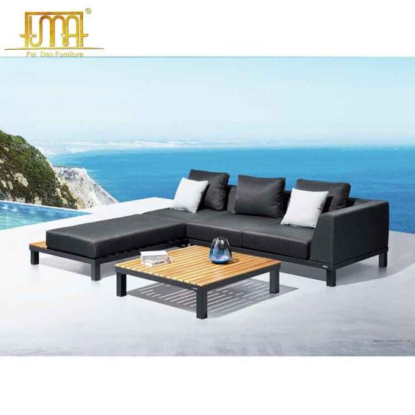 Wood outdoor sofa