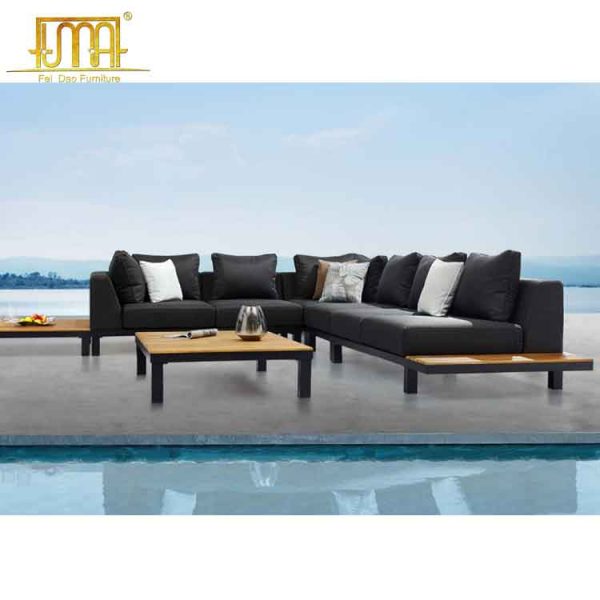 Wood outdoor sofa