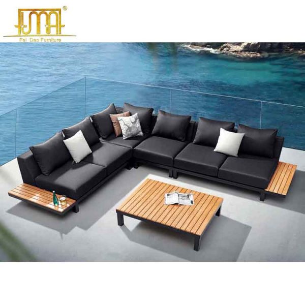 Wood outdoor sofa