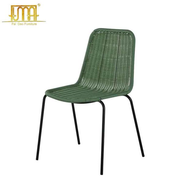 Chair in green resin