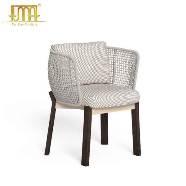Upholstered fabric garden chair
