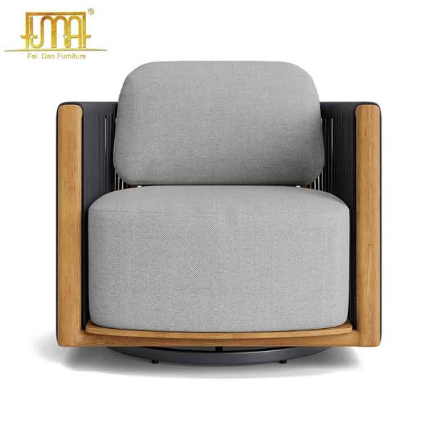 Santorini teak swivel chair