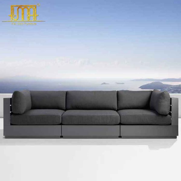 Outdoor aluminum modular sofa