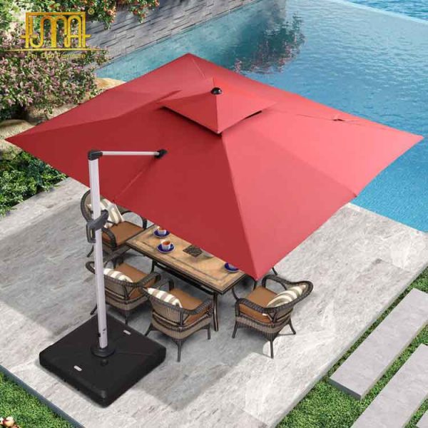 Rectangular cantilever umbrella