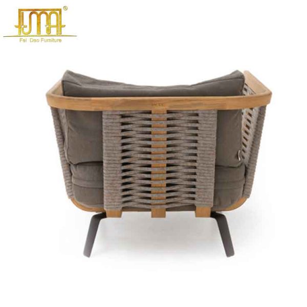 Teak corda armchair