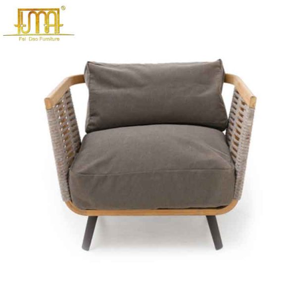 Teak corda armchair