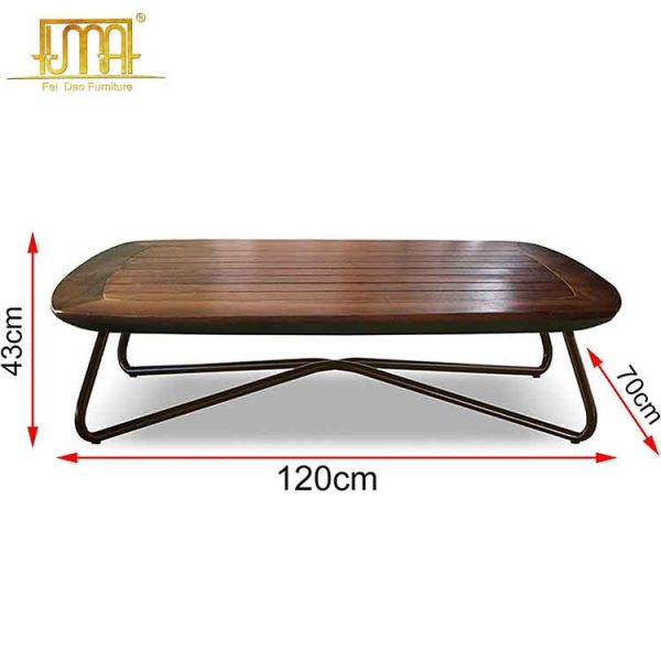 Outdoor teak coffee table