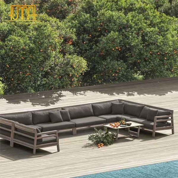 Outdoor wood sofa set