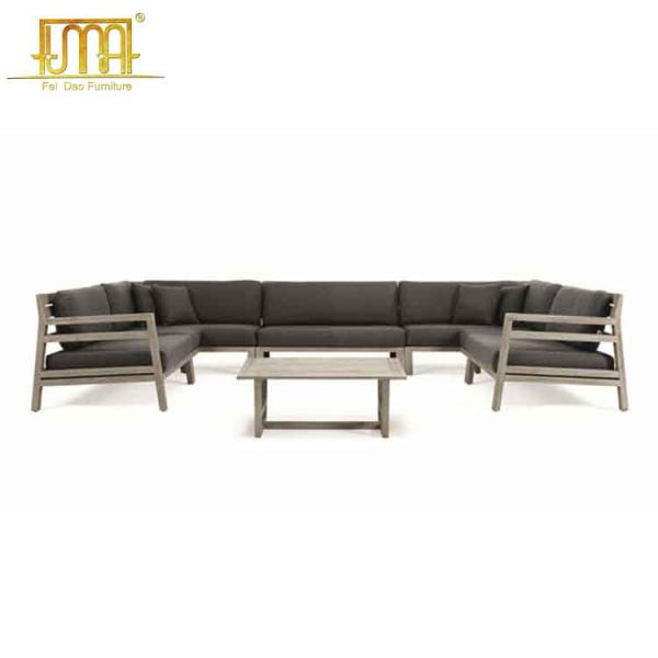 Outdoor wood sofa set