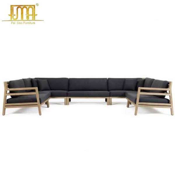 Outdoor wood sofa set