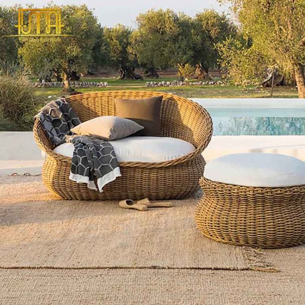 Rattan Woven Patio Sofa