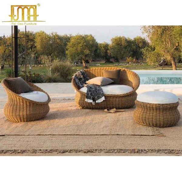 Rattan Woven Patio Sofa