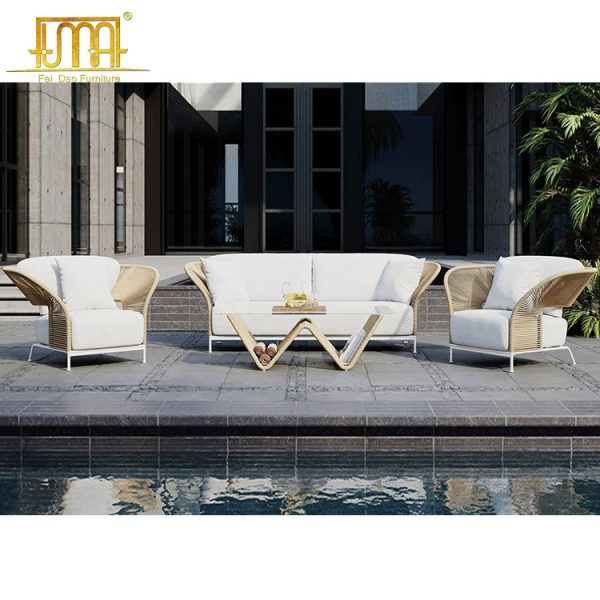 White Outdoor Sofa Set