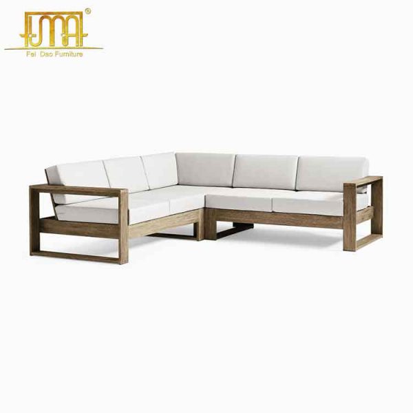 Teak wood 3 seater sofa