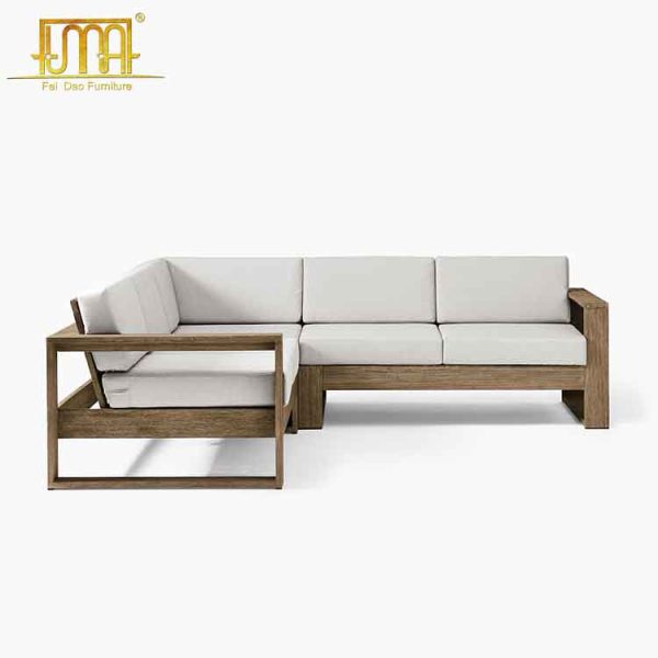 Teak wood 3 seater sofa