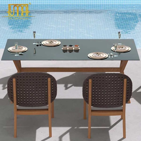 Wood Outdoor Dining Set