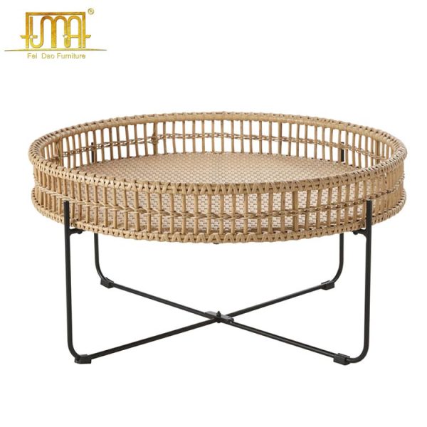 Faux Rattan Garden Table