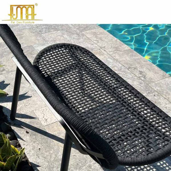 Black Wicker Garden Sofa