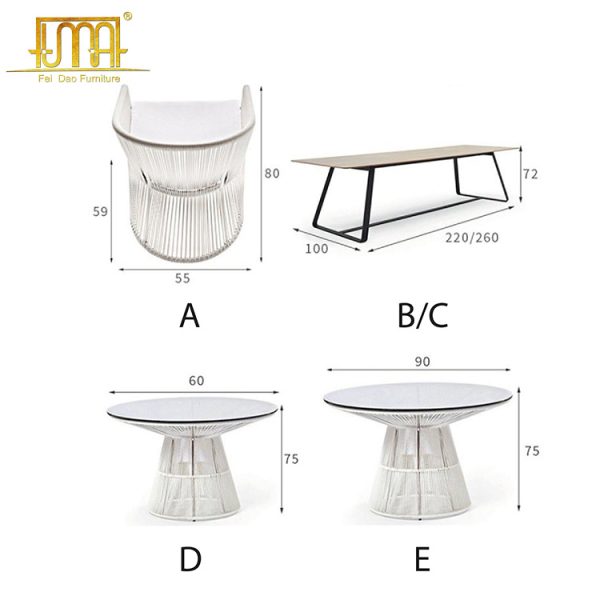 7 Piece Round Dining Set