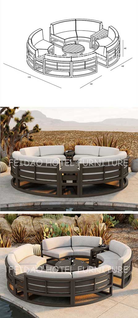 Aluminum Outdoor Furniture Sofa