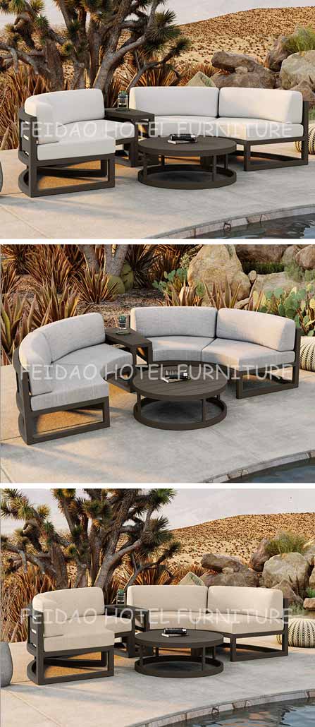 Aluminum Frame Patio Sofa