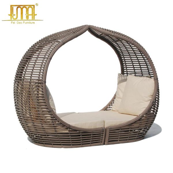 Rattan Woven Wing Chair