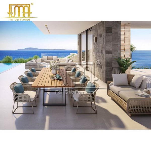 10 Person Outdoor Dining Table Set