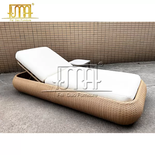 Adjustable Rattan Sun Lounger