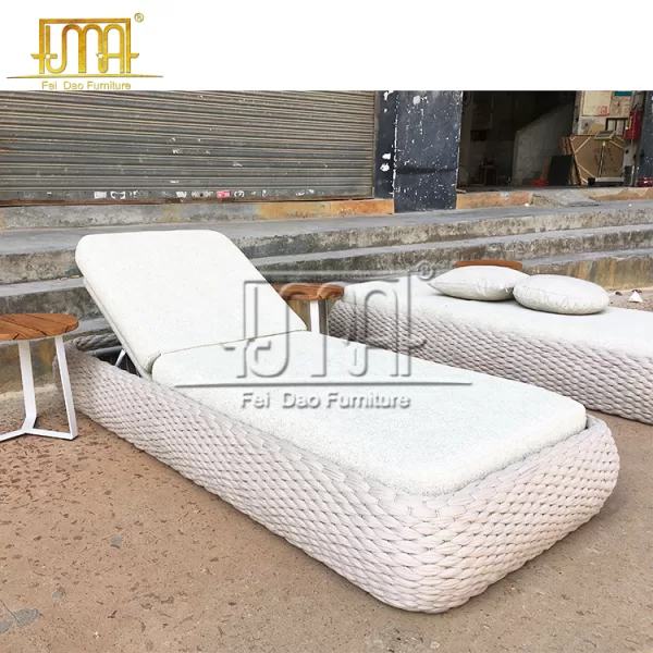 Adjustable Rattan Sun Lounger