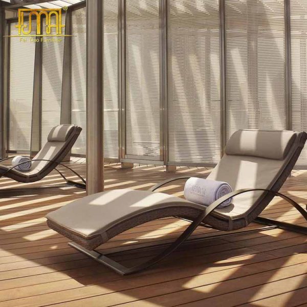 Rattan Poolside Loungers