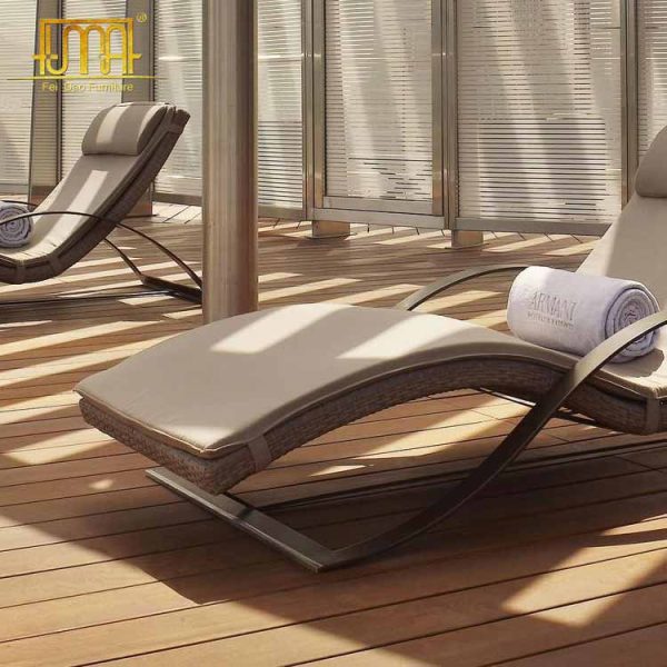 Rattan Poolside Loungers