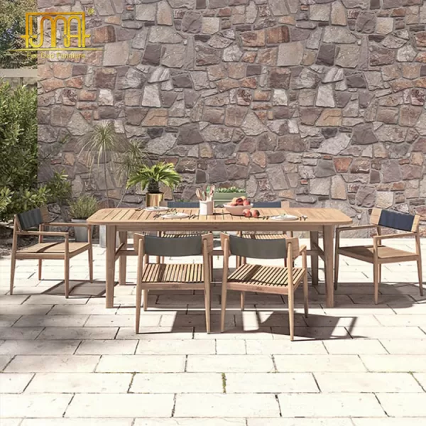 Outdoor Dining Set with Wood