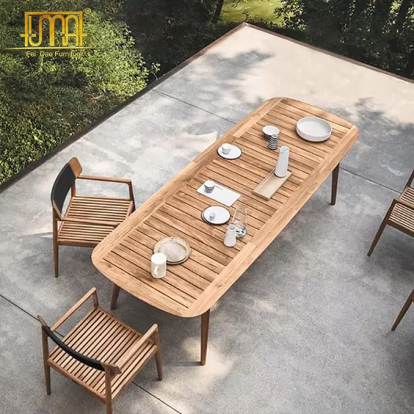 Outdoor Dining Set with Wood