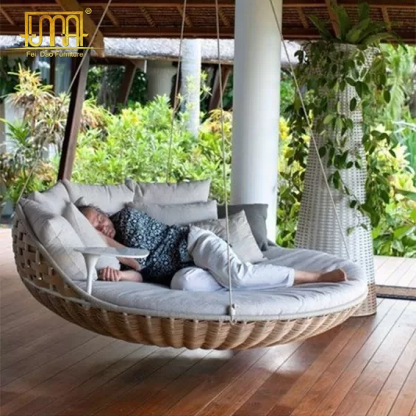 Rattan Swing Bed