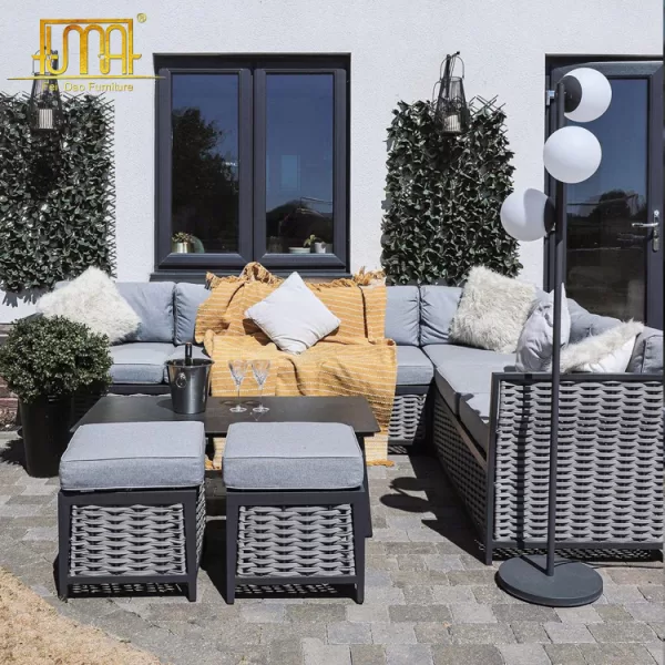 Outdoor Wicker Sectional Sofa